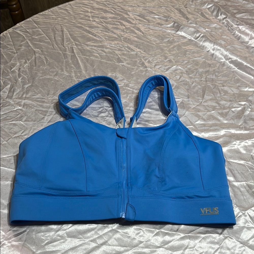 Zip Front High Impact Sports Bras Breasts Full Coverage Workout Size XXL